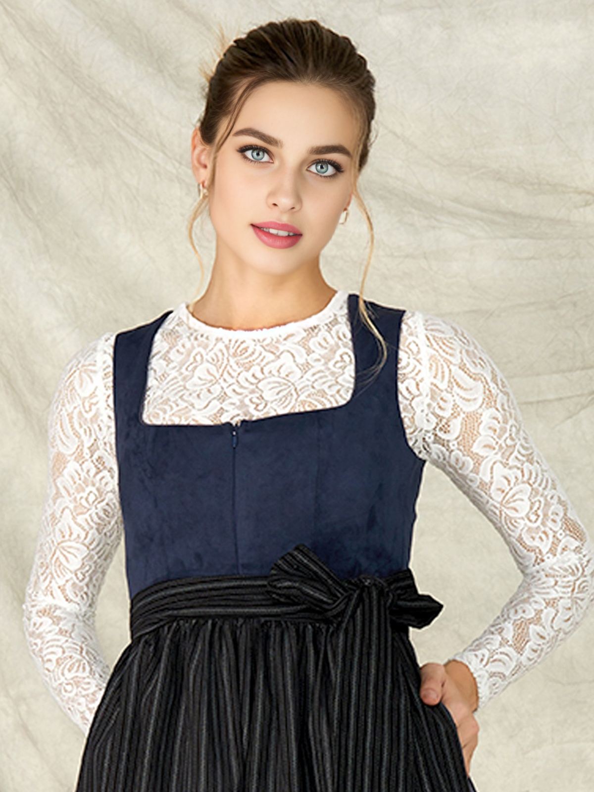 Perfekter Dirndl Hakenverschluss in Aktion