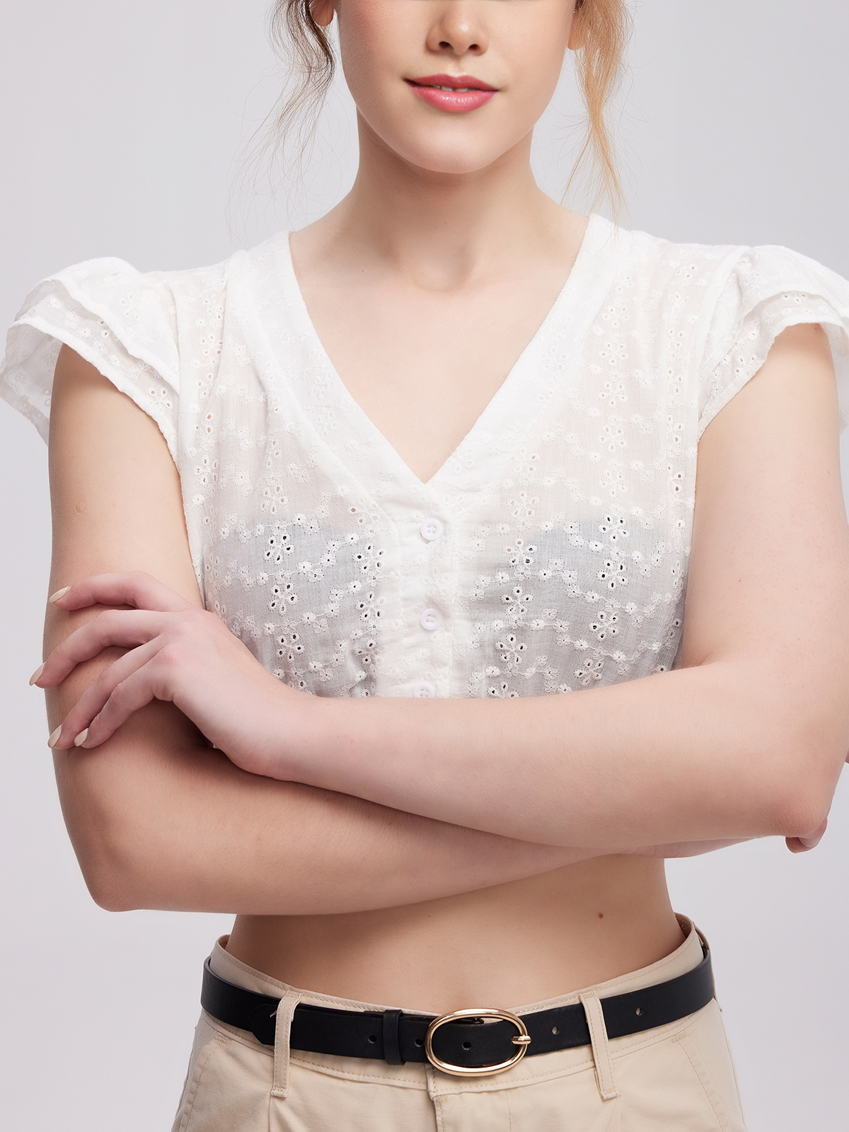 Dirndl Bluse in Weiß