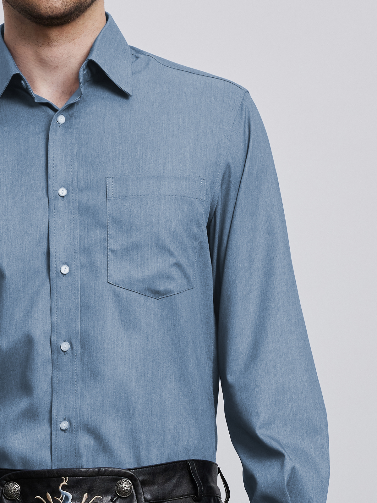 Dirndl-Bluse in Blau