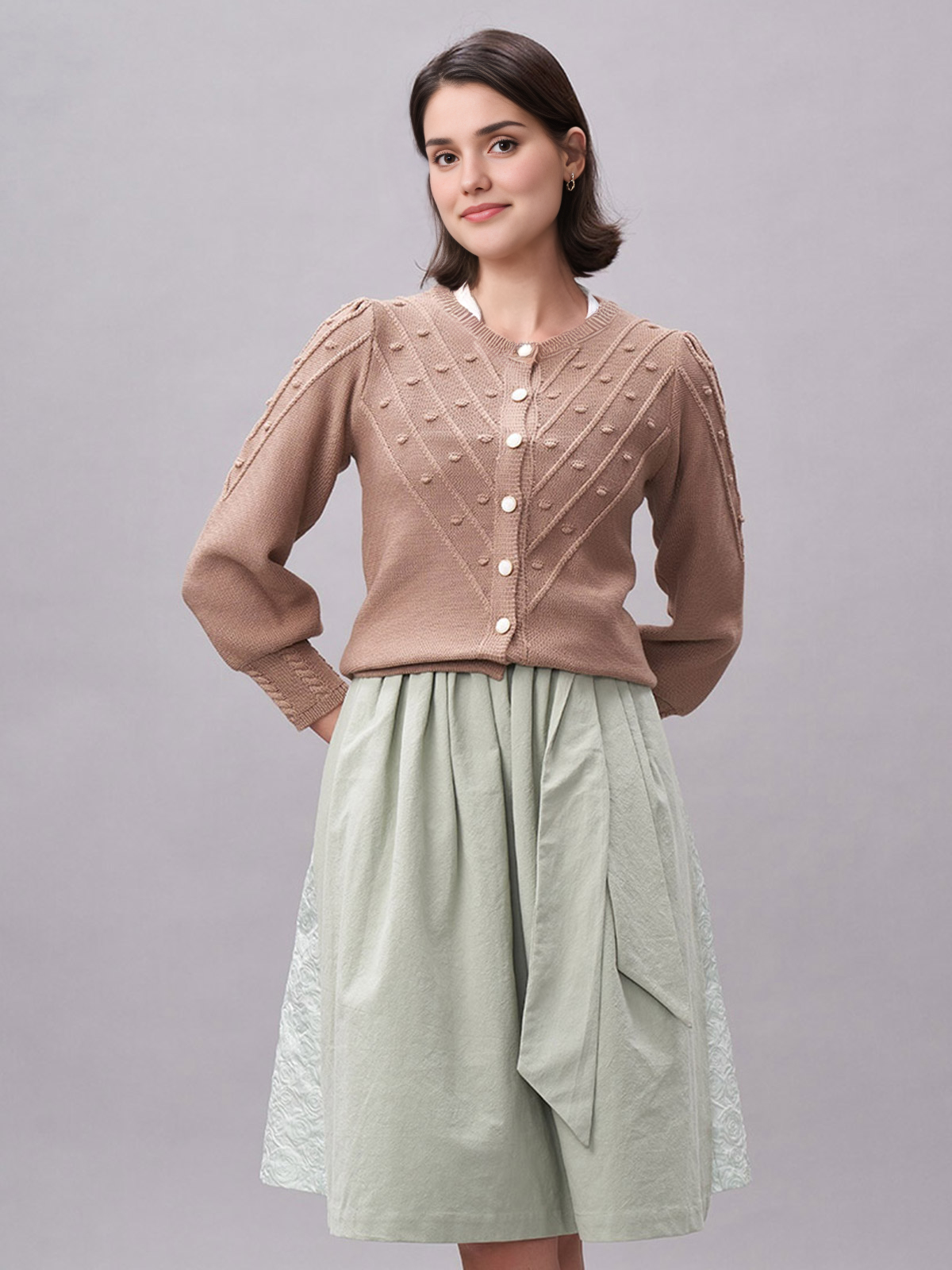Modernes braunes Dirndl von Ehreer