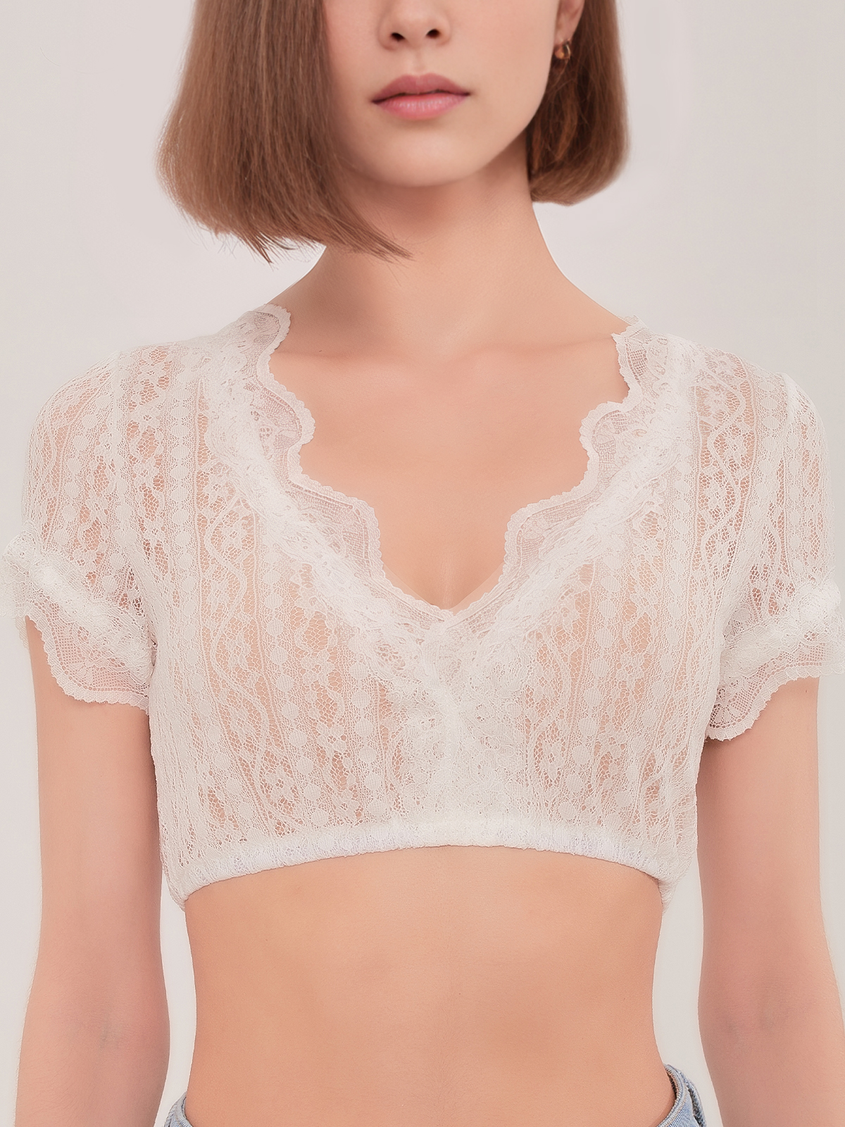 Dirndl Bluse in Weiß